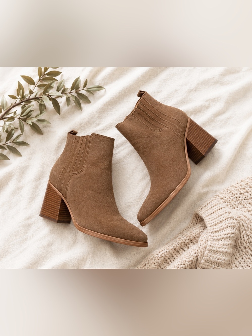 Marc Fisher Brown Suede Ankle Booties